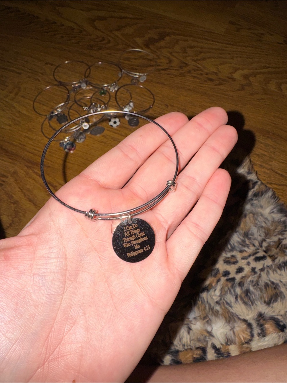 Silver Tone Bible verse Bracelet
